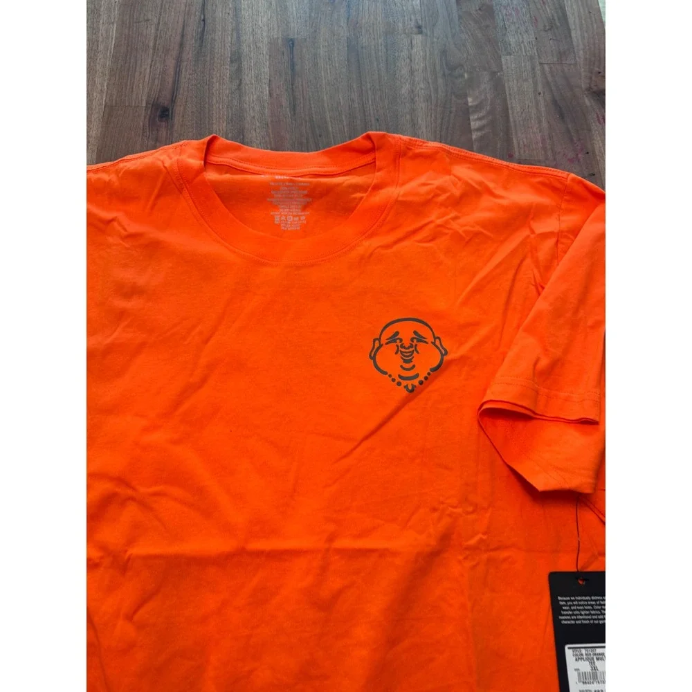 True Religion Mens Red Orange Applique Multi Logo T-Shirt 3XL 701207 New